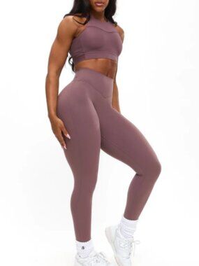 BuffBunny Aggressive Scrunch Legging - Mocha Berry XXXL